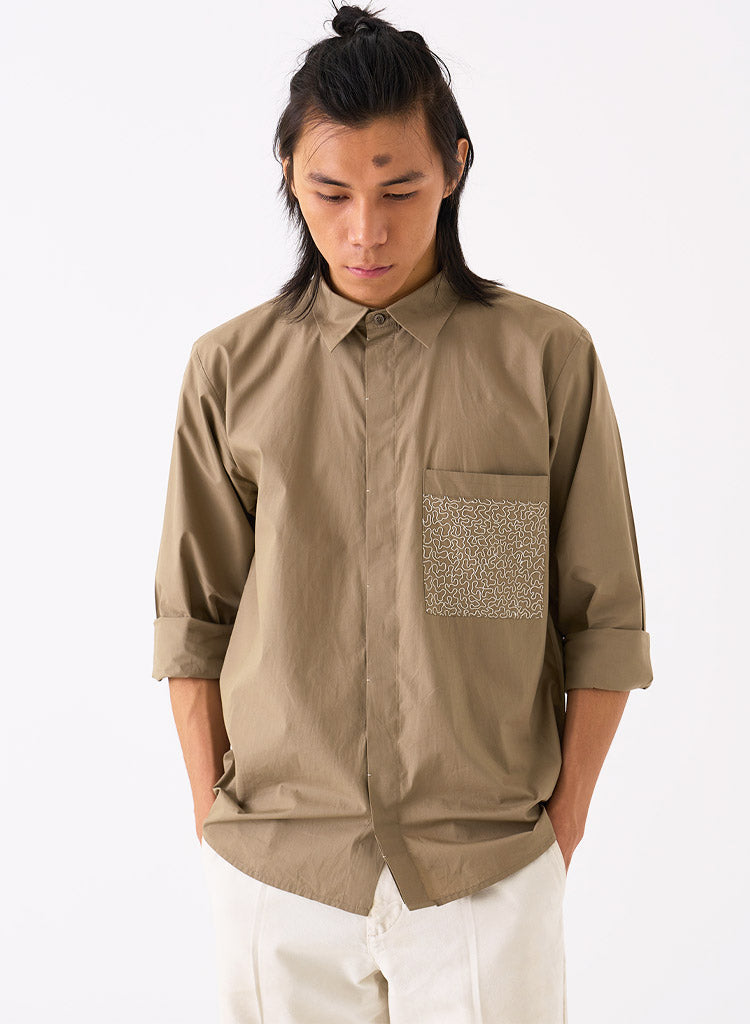 Embroidered Pocket Shirt