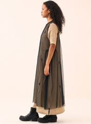 Emb Side Gather Dress