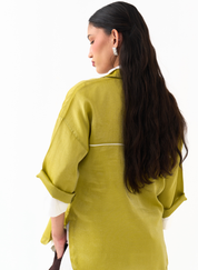 Emb V Neck Top