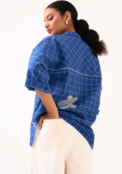 Emb. V Neck Top Set