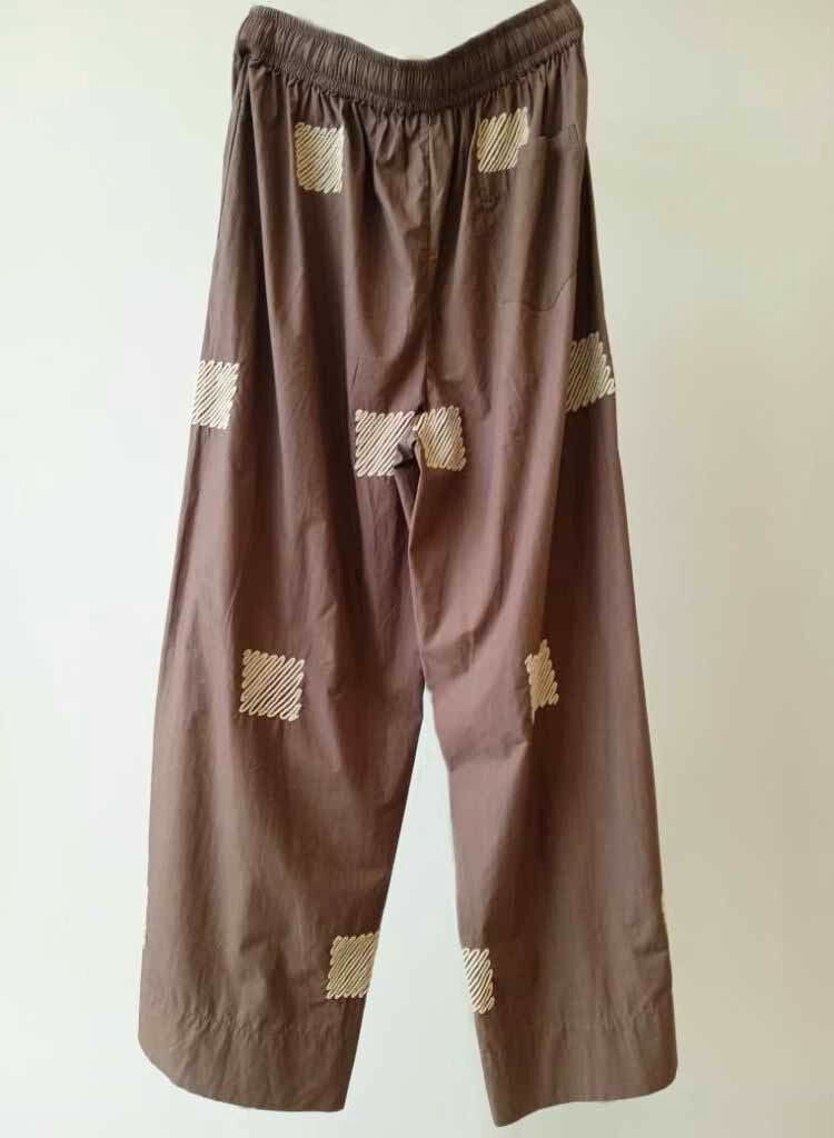 Embroidered Broad Bottoms