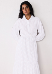 Embroidered Flowy Tiered Dress