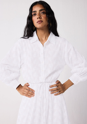 Embroidered Flowy Tiered Dress
