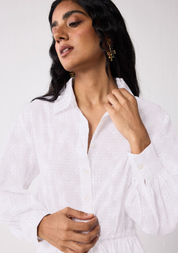 Embroidered Flowy Tiered Dress