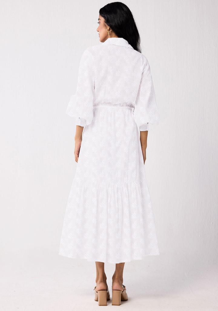 Embroidered Flowy Tiered Dress