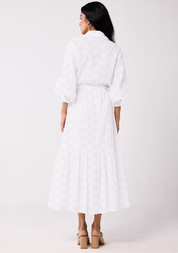 Embroidered Flowy Tiered Dress