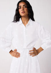 Embroidered Flowy Tiered Dress