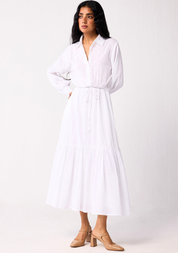 Embroidered Flowy Tiered Dress