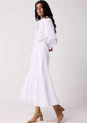 Embroidered Flowy Tiered Dress