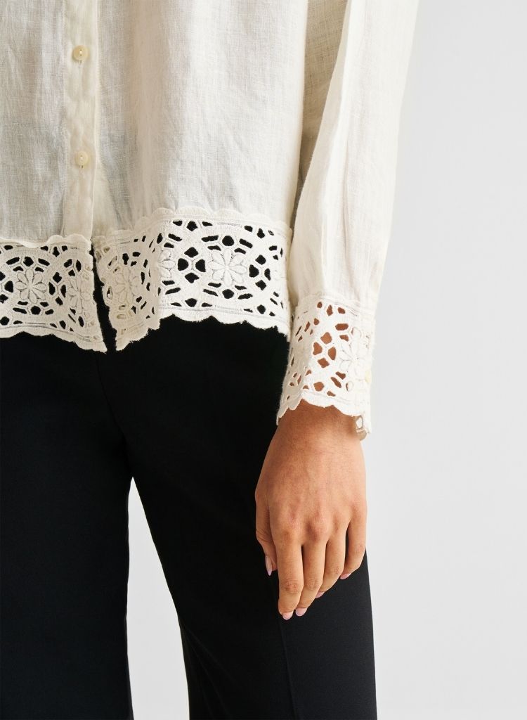 Embroidered Lace Shirt
