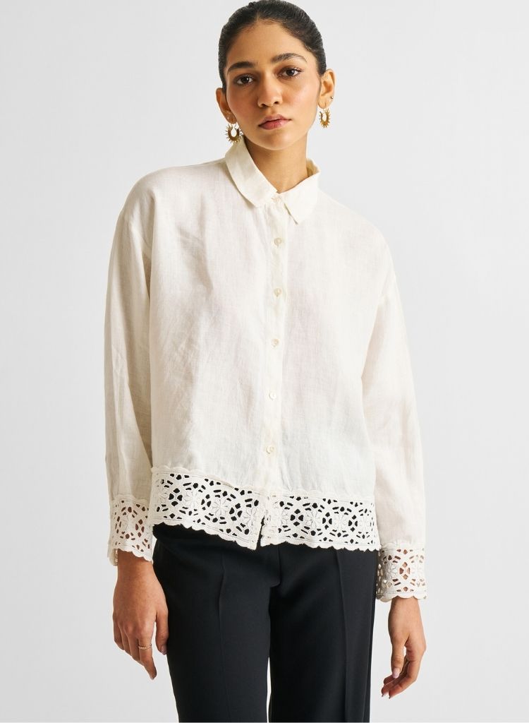 Embroidered Lace Shirt