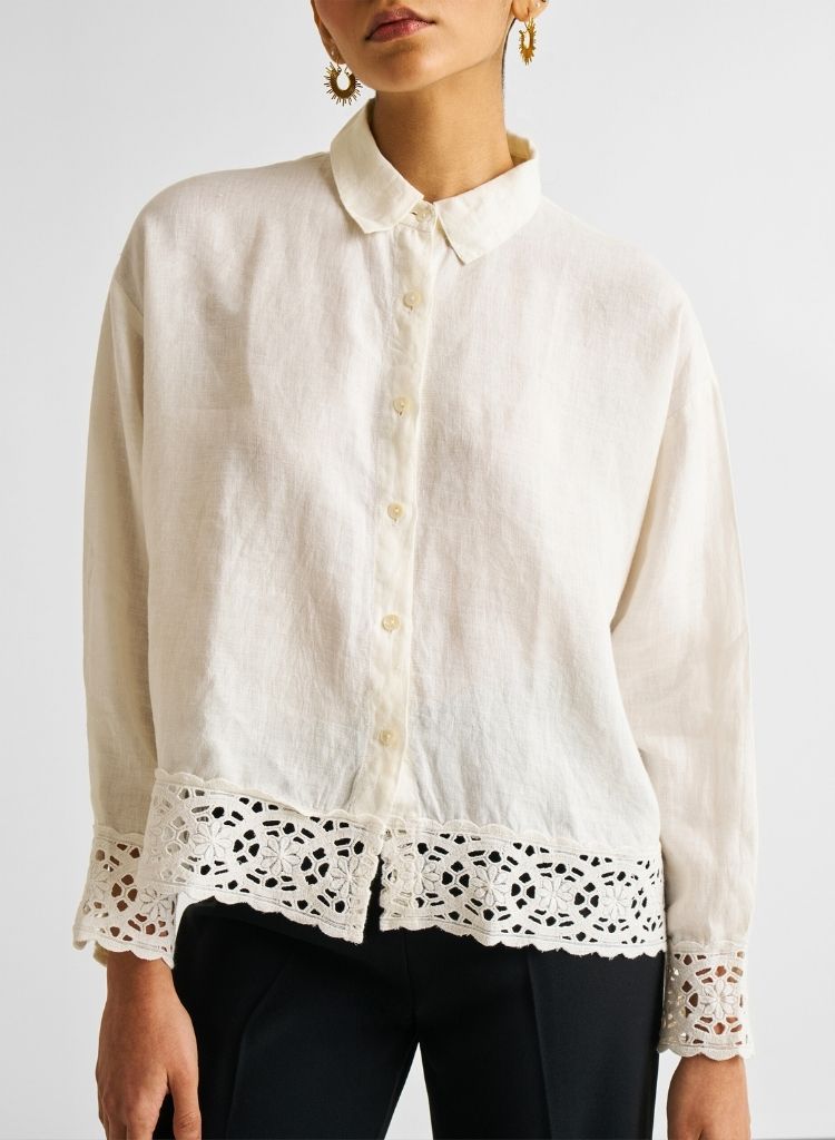 Embroidered Lace Shirt