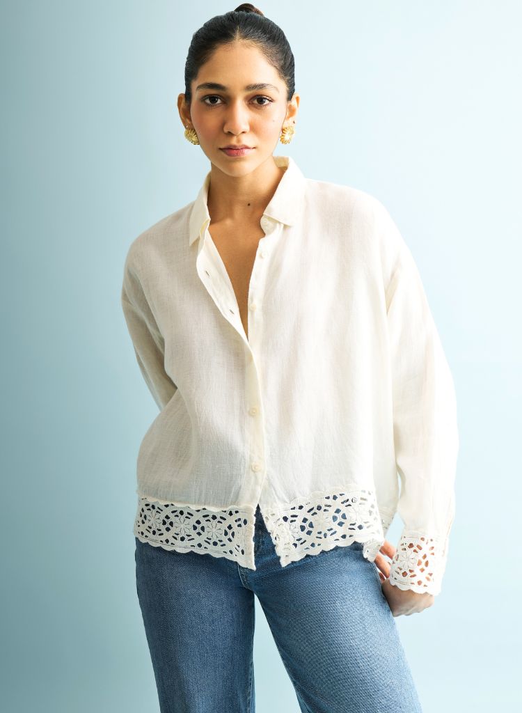 Embroidered Lace Shirt