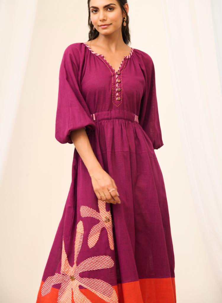 Embroidered Maxi Dress