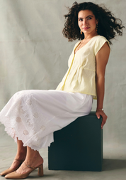 Embroidered Midi Skirt