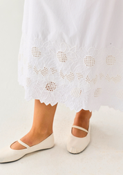 Embroidered Midi Skirt