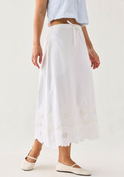 Embroidered Midi Skirt