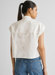 Embroidered Panel Crop Top