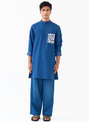 Emb Patch Pocket Kurta