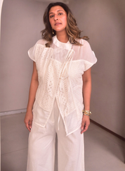 Embroidered Patch Top