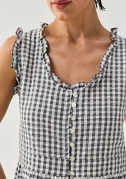 Embroidered Peplum Top