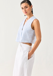 Embroidered Vest Top