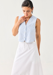 Embroidered Vest Top