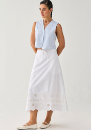 Embroidered Vest Top