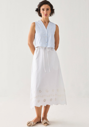 Embroidered Vest Top