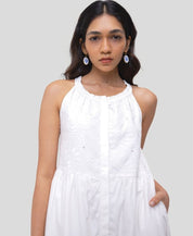 Embroidered Tiered Maxi Dress