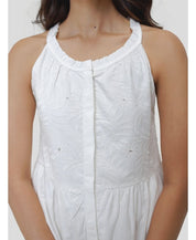 Embroidered Tiered Maxi Dress