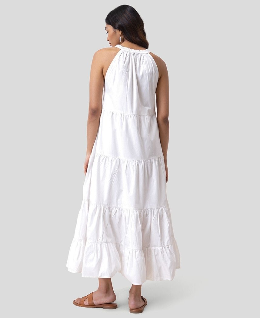 Embroidered Tiered Maxi Dress