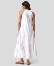 Embroidered Tiered Maxi Dress