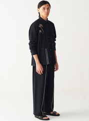 Embroidered Detail Pants