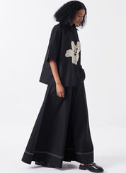 Embroidery Floral Shirt Set