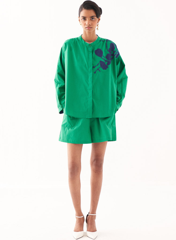 Emerald Appliqué Shirt