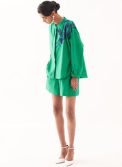 Emerald Appliqué Shirt