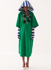 Emerald Embroidered Dress