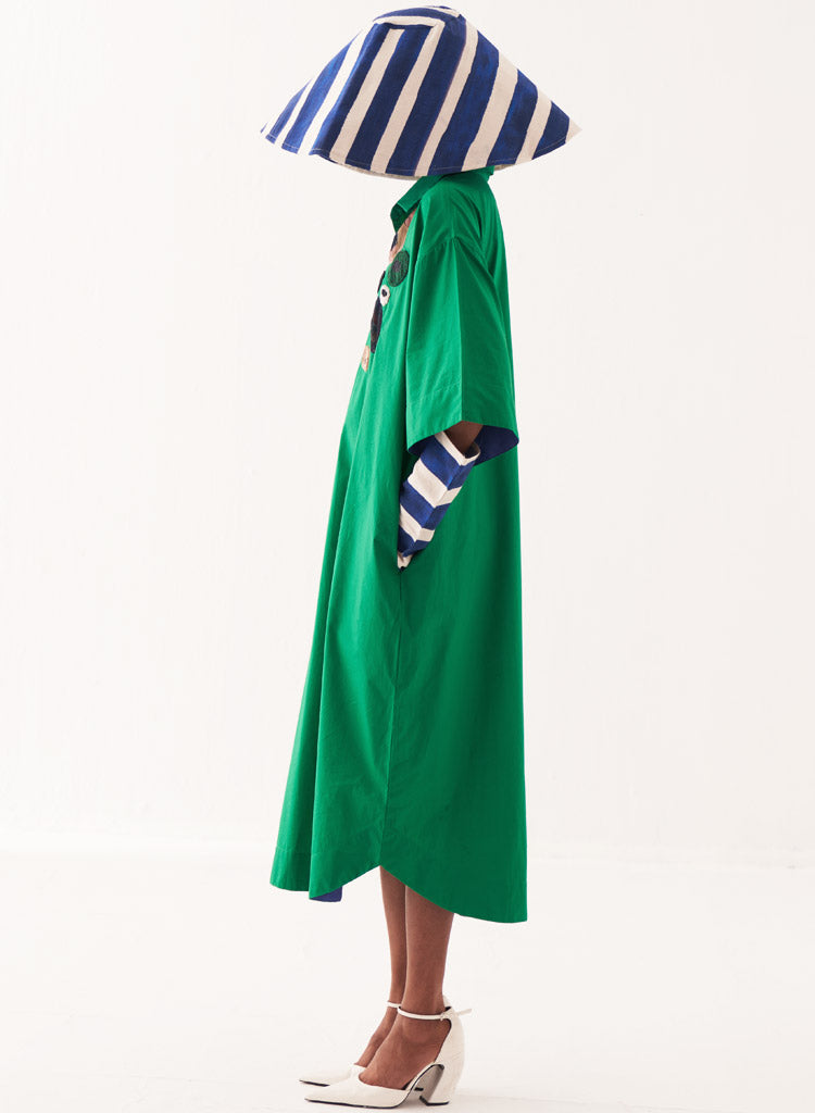 Emerald Embroidered Dress