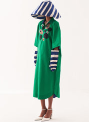 Emerald Embroidered Dress