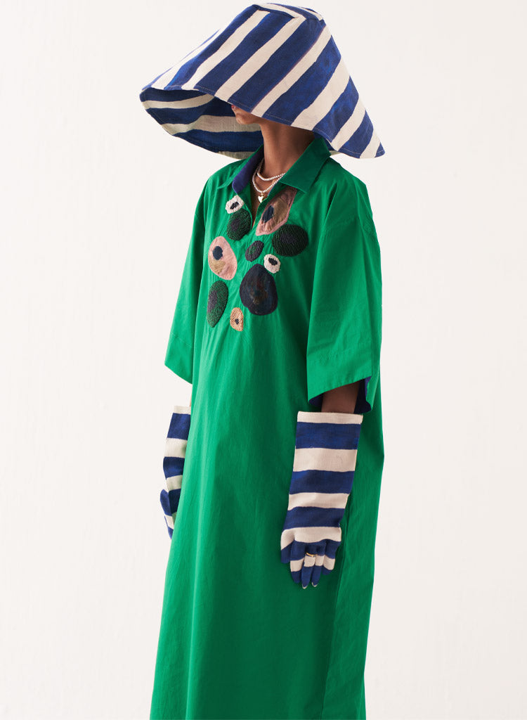 Emerald Embroidered Dress