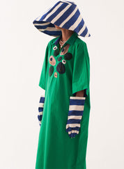 Emerald Embroidered Dress