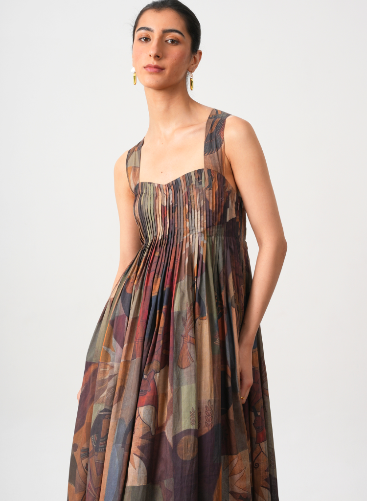Erato Nile Pleated Dress
