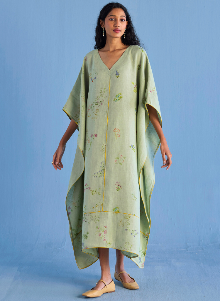 Eva Floral Kaftan Dress