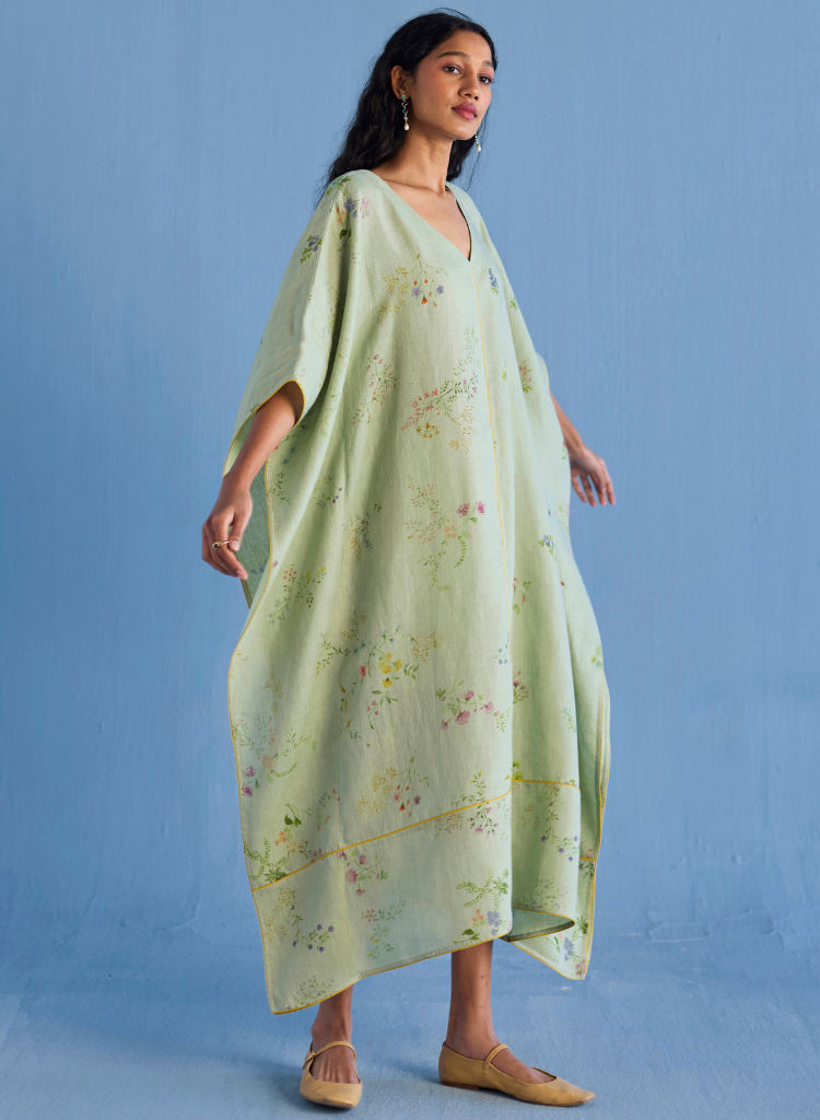 Eva Floral Kaftan Dress