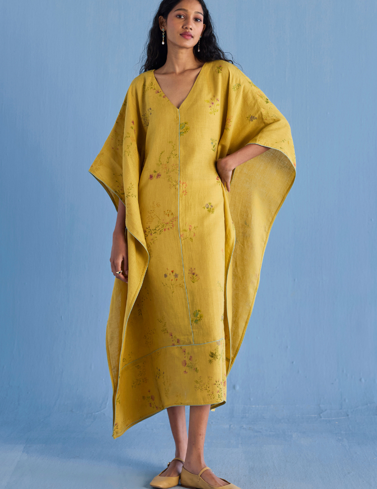 Eva Floral Kaftan Dress