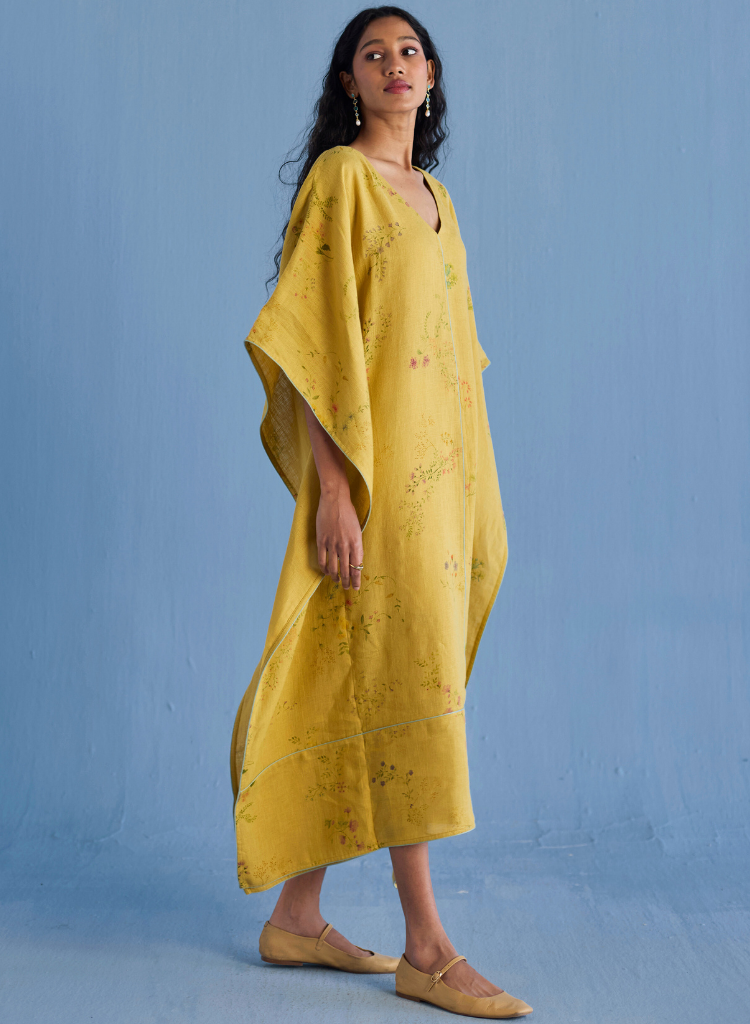 Eva Floral Kaftan Dress
