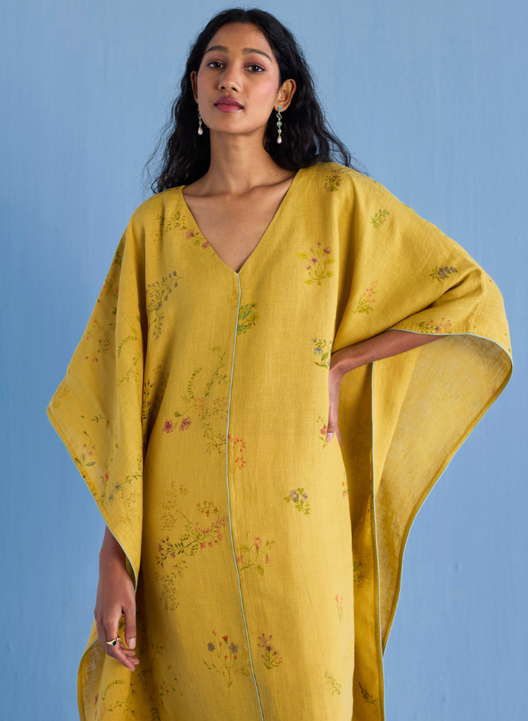 Eva Floral Kaftan Dress