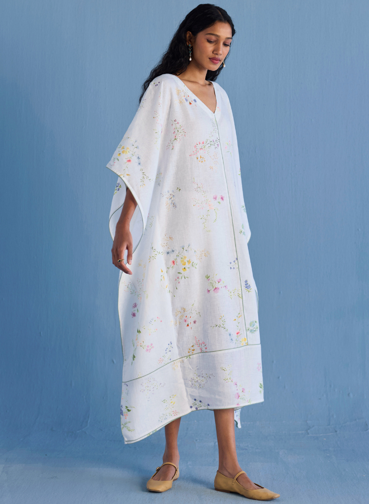 Eva Floral Kaftan Dress
