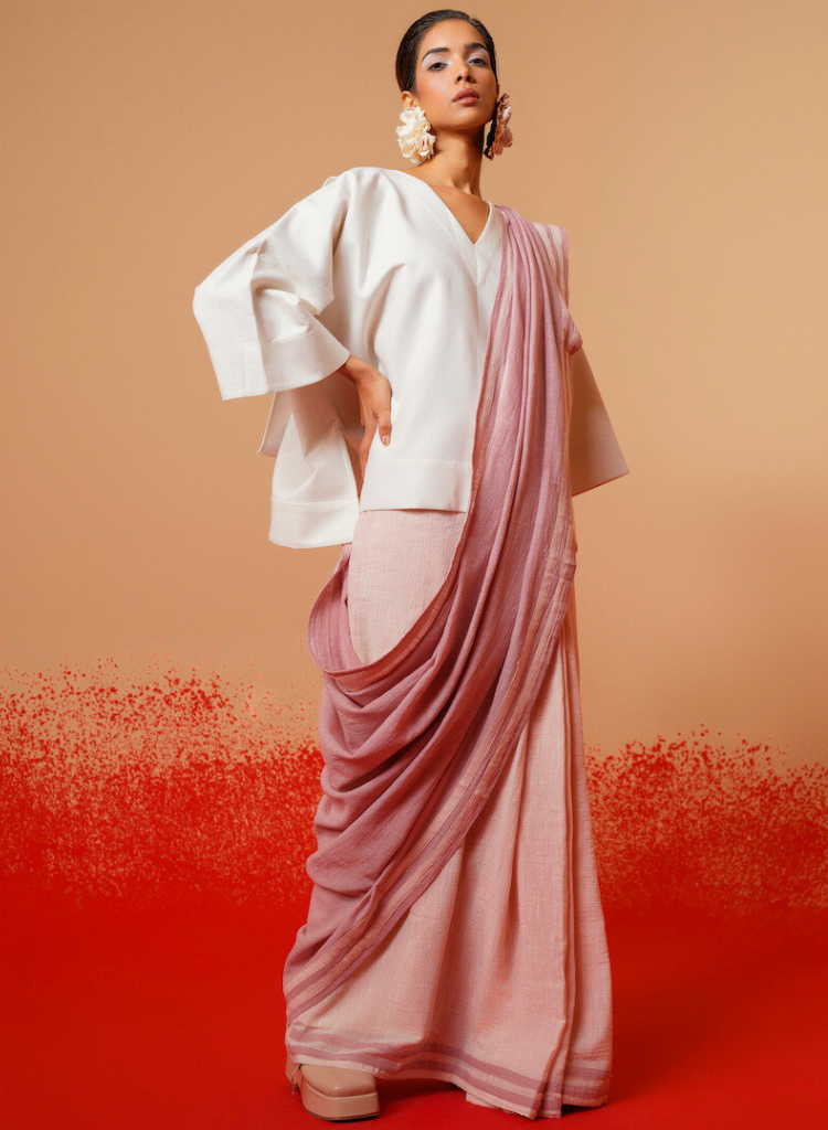 Fern Flora Saree Set